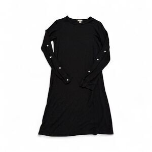 Falls Creek Sweater Dress with Pearl Sleeves Black Women’s Small